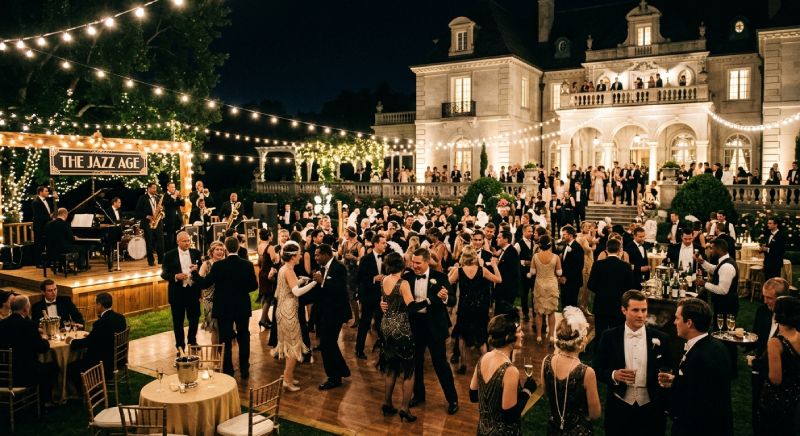Gatsby's extravagant parties were a spectacle of the Jazz Age's excess.