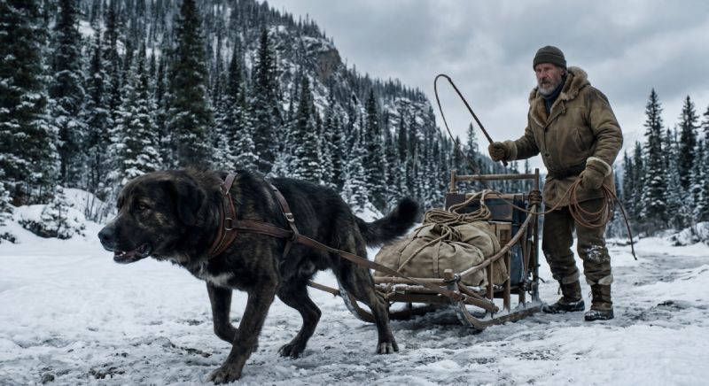 The frozen Yukon wilderness